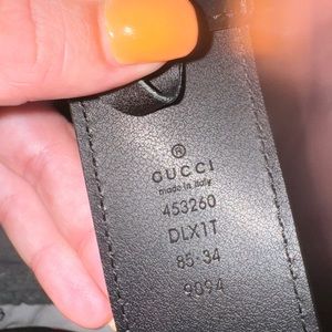 Thick Black Pearl Gucci Belt